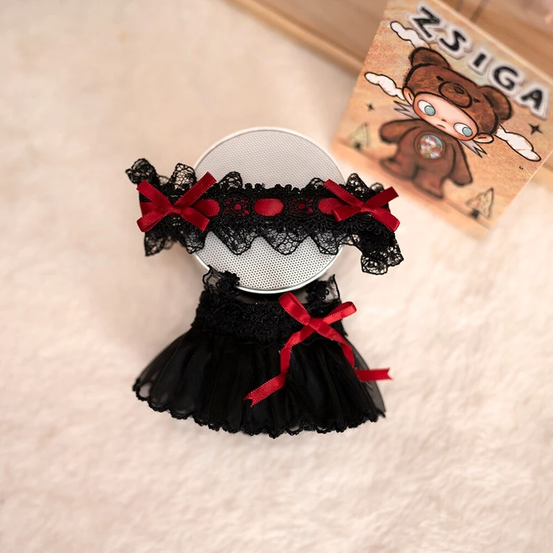 

Одежда и аксессуары для кукол Zsiga BJD 20 см: темно-черная сетчатая юбка с красным/фиолетовым бантом, подарок