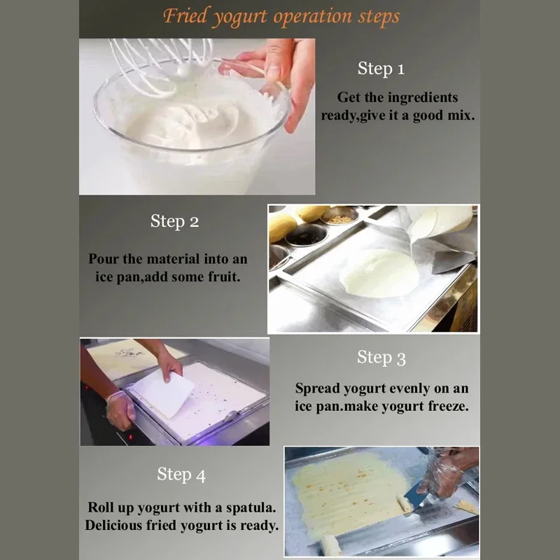 

Машина для жарки льда для перемешивания, машина для жарки йогурта, бытовая машина для мороженого, поднос для жареного льда «сделай сам»