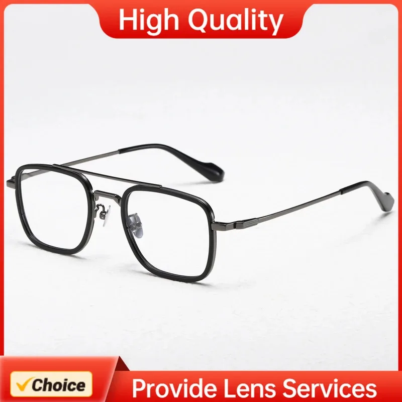 High Quality Ultra-light Japanese MASUN Style AGA Acetate TITANIUM GMS-640TS Glasses Frame Spectacle Eyepieces Eyewear Men Women