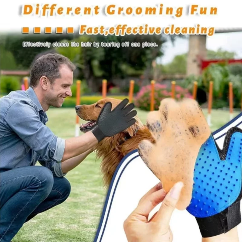 قفاز الحيوانات الأليفة القط الاستمالة قفاز القط الشعر فرشاة إزالة الشعر قفازات الكلب مشط للقطط حمام مزيل الشعر فرشاة تدليك نظيفة للحيوان