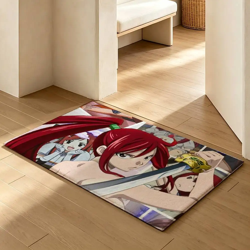 COOL F-Fairy Tail Erza Scarlet  Soft Absorbent Decorative Floor Mat for Bathroom Entryway Living Room