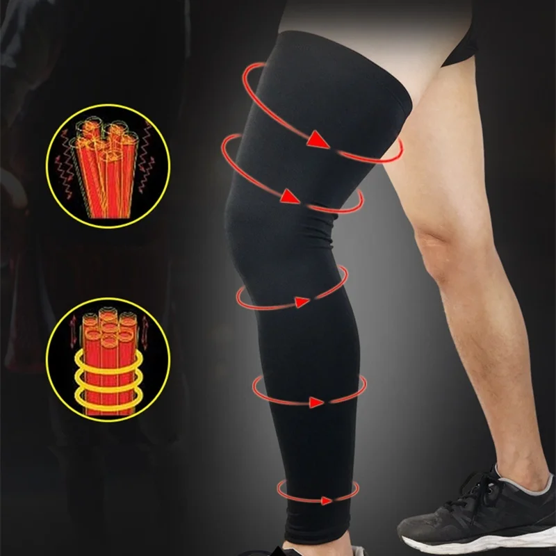 1pc Sports Leg Support Sleeve Basketball Running Cycling Leg Warmers Elastic Men Women Lengthen Calf Thigh Compression Sleeves