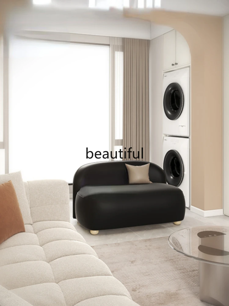 Sofa Simple Internet CelebrityBedroom Genuine Leather Anti-Scratching Double Apartment Rest Area