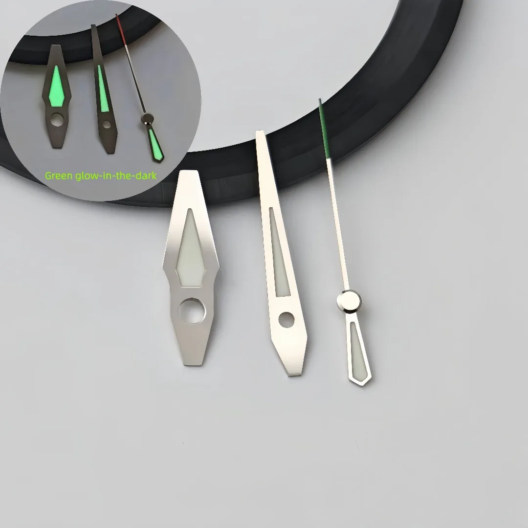 NH35/NH38/NH36 Watch Hands 8.4*11.6*12.5mm Mushroom Pointer Green Luminous Suitable for GS Watch Modification Accessories