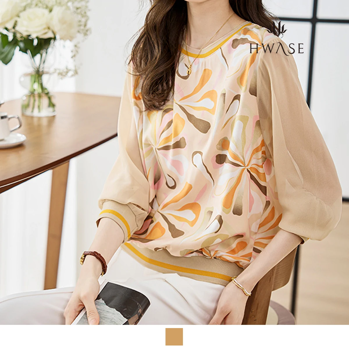 Round color flower blouses (up to 77) _ HB4SBL111C