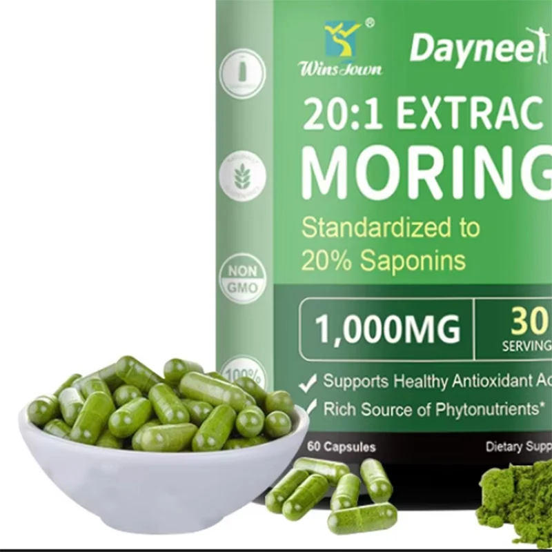 

Moringa capsules support the immune system, supplement body nutrition, and promote healthy hair and skin