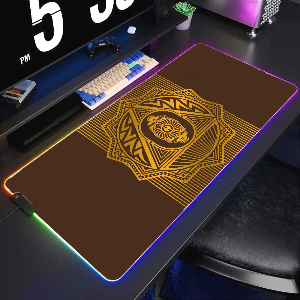 G-Grateful D-Dead  Mousepad XXL RGB Gaming Mouse Pads HD Black Gamer Accessories Large LED