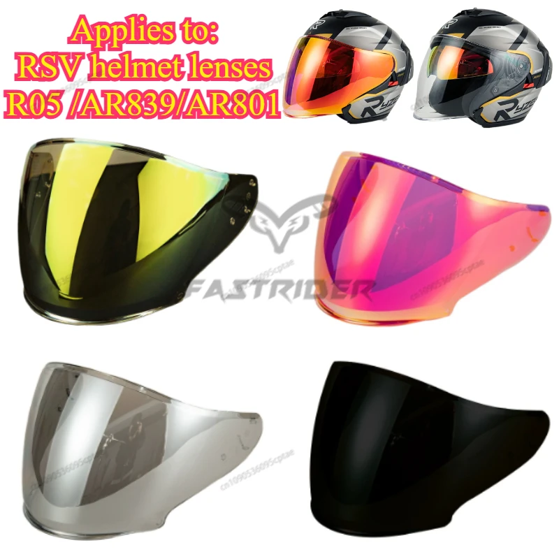 Ryzen Motorcycle Helmet Half Helmet Lens for RO-5/AR839/AR801 Helmet Dustproof Anti-uv Windshield Motorcycle Helmets Lens