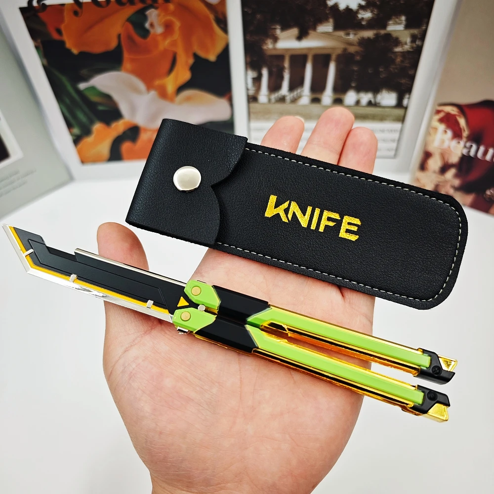 Valorant-Spiel-Merchandise, faltbares RGX-Schmetterlingsmesser, Trainingsrequisiten aus Zinklegierung, Spielzeug für Game-Fans, 20 cm (7,8 Zoll) – Detail 11