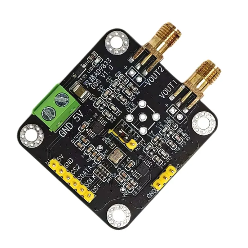 

Dual-Channel AD9833 DDS Waveform Generator Module - Sine, Square, Triangle Outputs, SPI Serial Interface, 2 Independent Channels