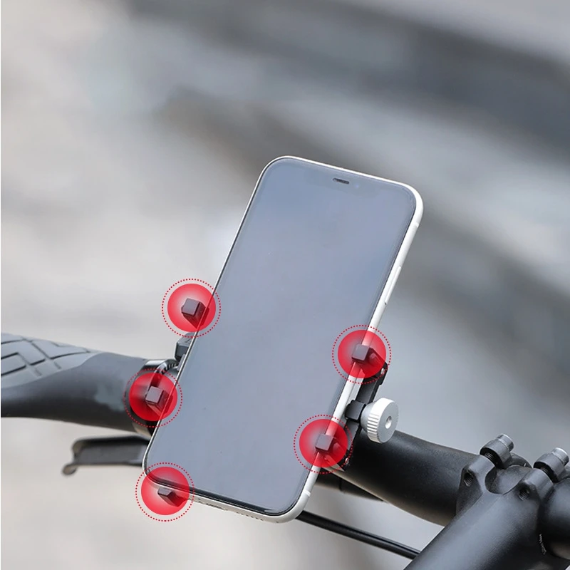 1 PCS Motorcycle Electric Bicycle Smartphone CNC Aluminum Alloy Bracket Phone Holder Five Claws Mechanical Bike Phone Holder