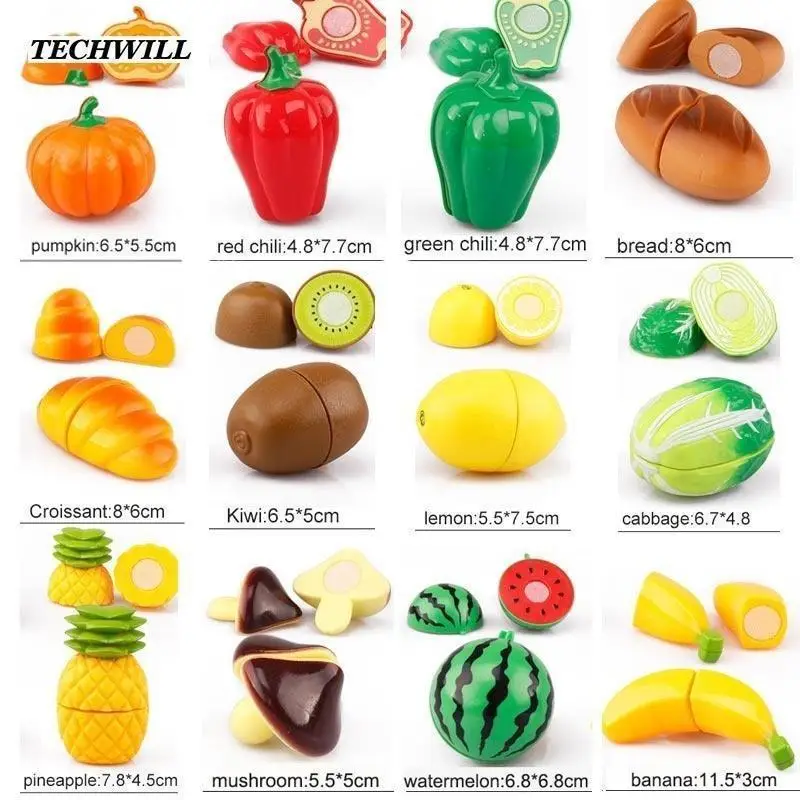 Nuovo set di alimenti di simulazione frutta verdura cucina per bambini giochi di finzione giocattoli per bambini taglio cucina gioco di cibo ragazze ragazzi regalo
