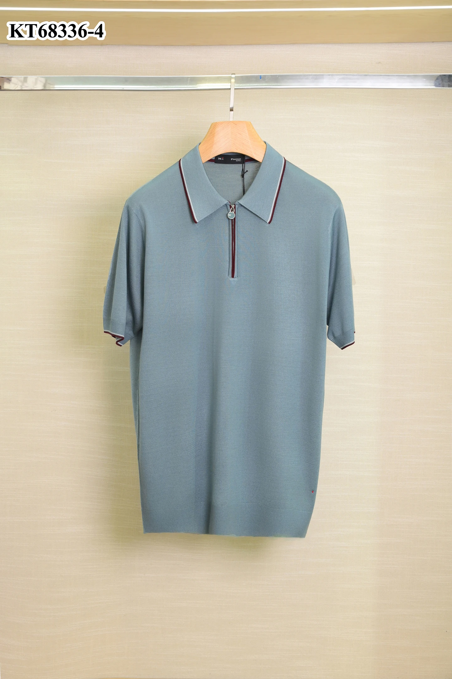 OECHSLI polo Shirt Silk men 2026 New business elastic zipper short sleeve thin straight high quality knitted big size M-4XL
