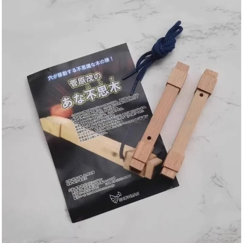 

Holely Stick - Hole Moves on The Wooden Stick Magic Tricks for Magician Stage Illusion Props Mentalism Funny Magia Games