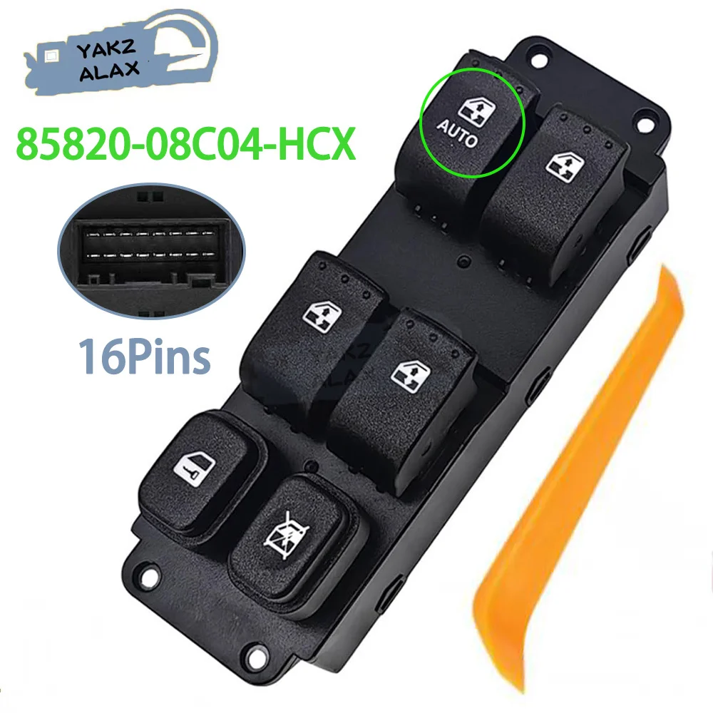 

Для Ssangyong Rexton 2004-2011 85820-08C04-HCX передний левый главный переключатель управления стеклоподъемником, кнопка регулятора стекла, автозапчасти