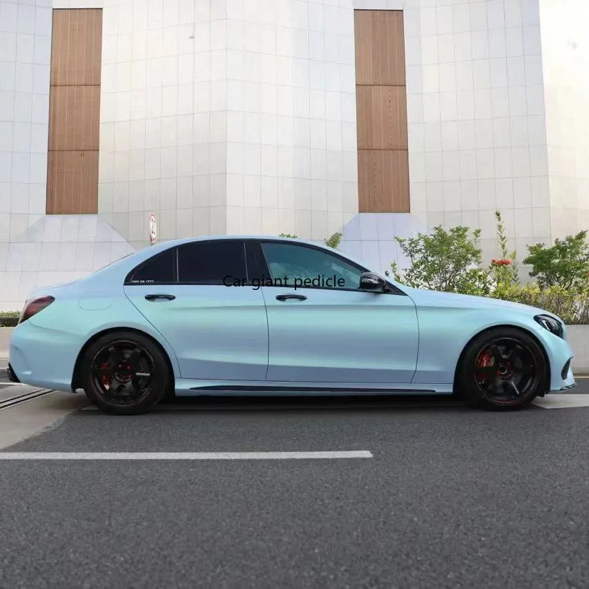 Plus Ultra-Matte Green Blue Car Wrap Film Auto Plastic  Auto Plastic Assurance Air passage pattern Stickers Covering Foil Air