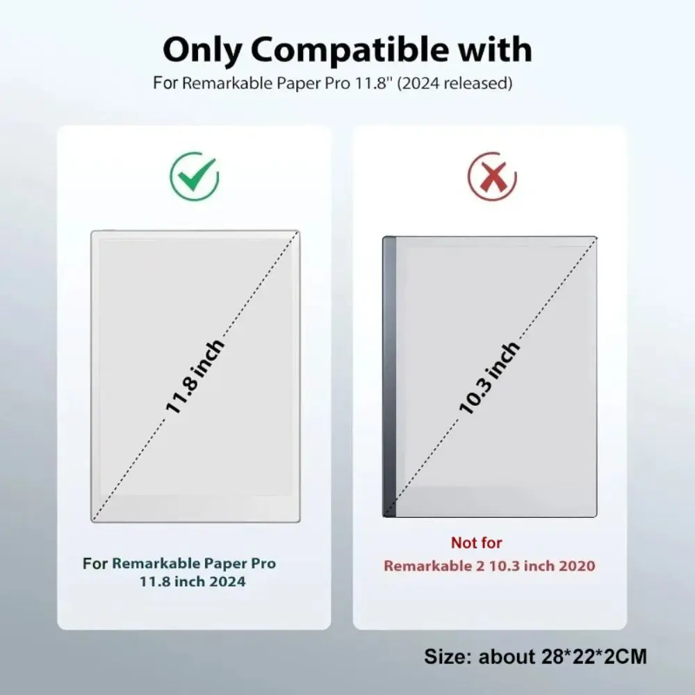 Ultra Slim Magnetic Case for reMarkable Paper Pro 11.8 inch Shockproof Anti Scratch Tablet Protective Cover Auto Sleep/Wake