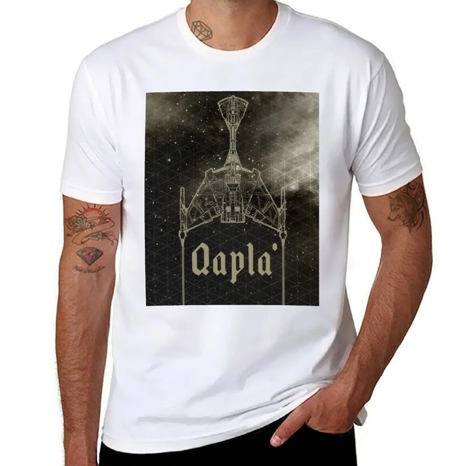 

QAPLA' (KLINGON FOR SUCCESS) T-Shirt t shirts with prints funny t shirts man T-Shirt