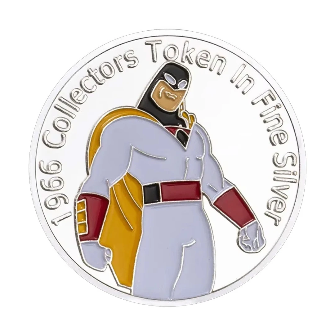1966 Collectors Token in Fine Silver Space Ghost Silvery Plated Souvenir Coins Collection Coin