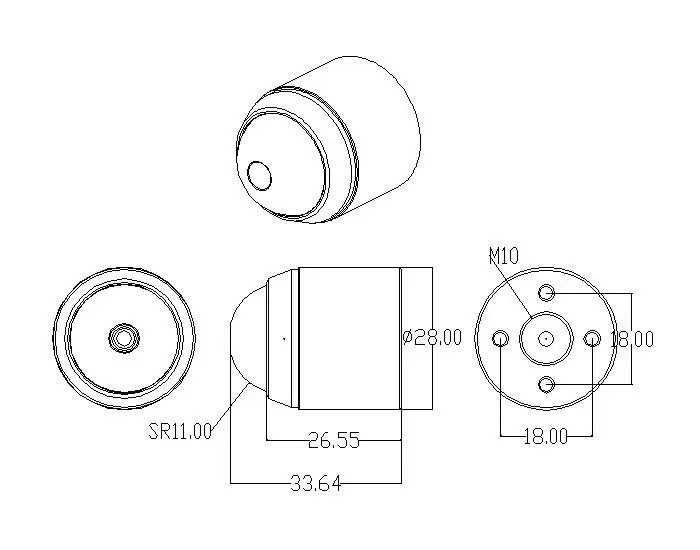 หัวบอล PTZ Universal Universal หยุด Damping SHAFT Joint บัฟเฟอร์หยุดแรงบิดปรับสกรู M5M6M8