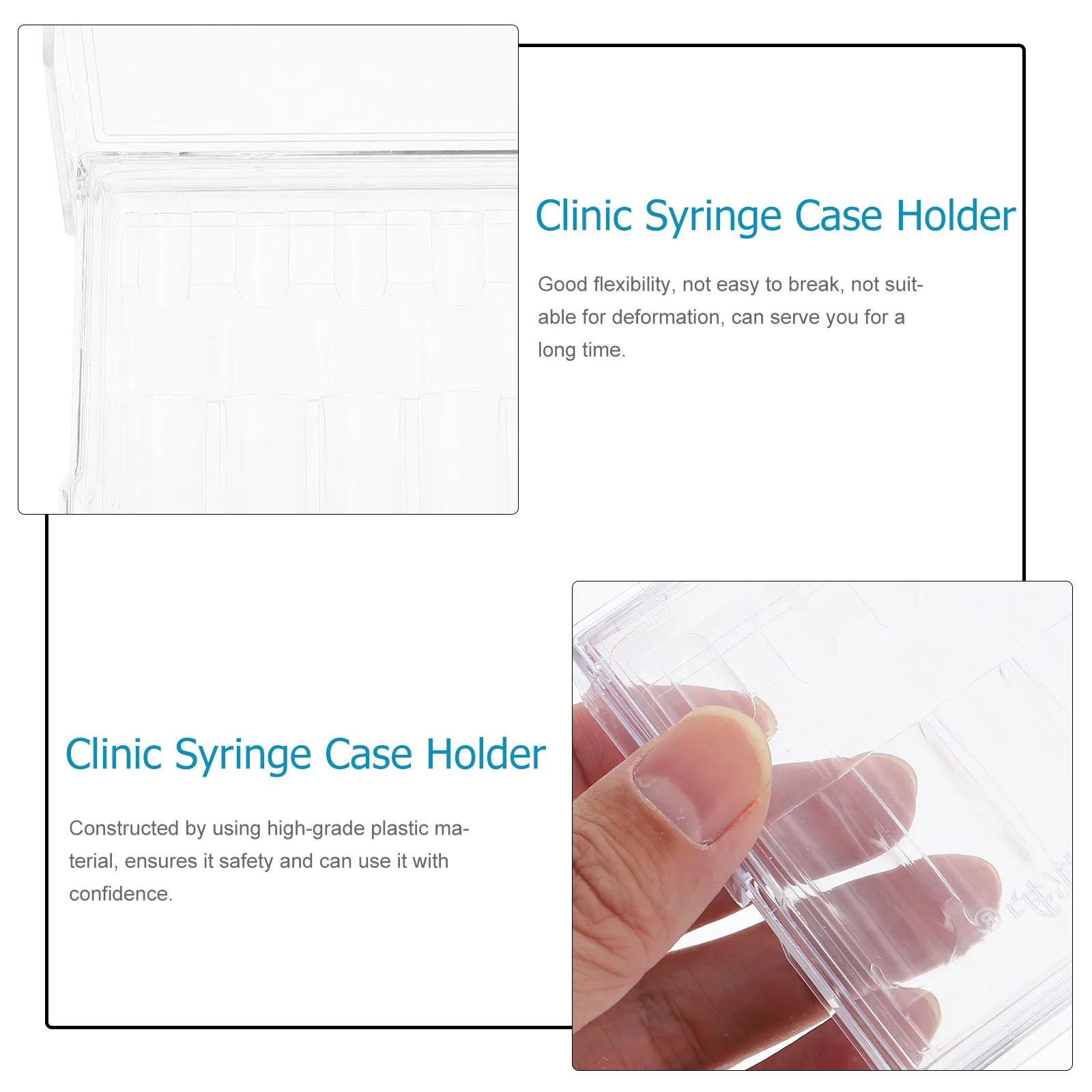 

Professional Light-Proof Injection Box Heavy-Duty Plastic Syringe Holder for Clinic Hospital Emergency Use Safe Convenient