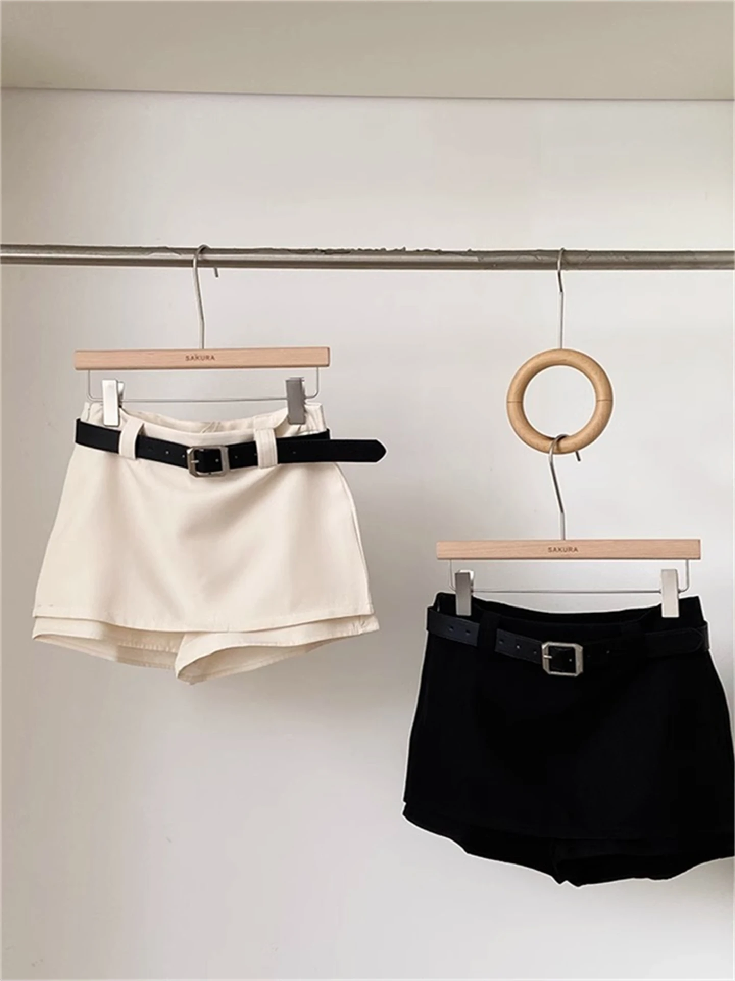 

Bla High Waist A-Line Skirt Women's Korean Sle Autumn Faion Slimming Loose Comfortable ort Skirt