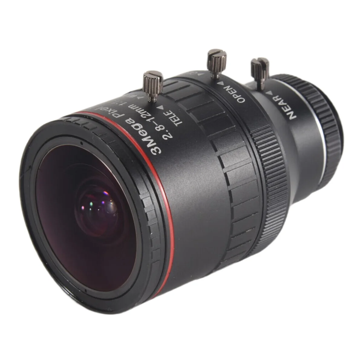 SLQZT Obiettivo industriale Zoom manuale con iride 2.8-12mm 3MP Obiettivo con attacco C Accessori per fotocamera con obiettivo CCTV