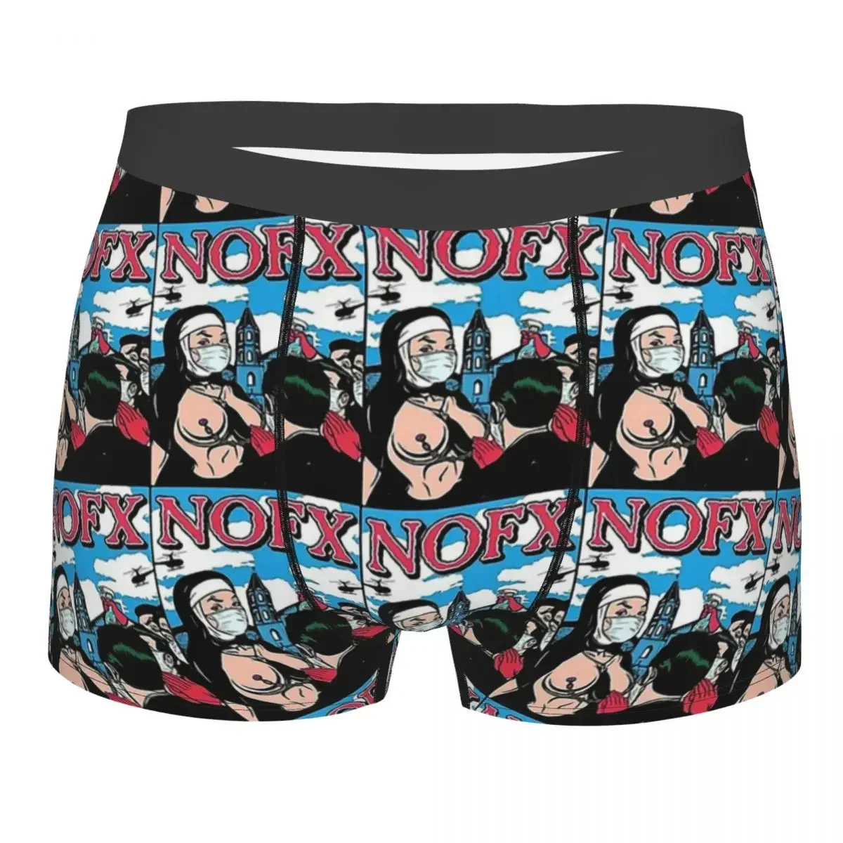 Nofx Punk Band Logo 2 Man's Boxer Briefs  Rock  Highly Breathable Underwear Top Quality Print Shorts Gift Idea