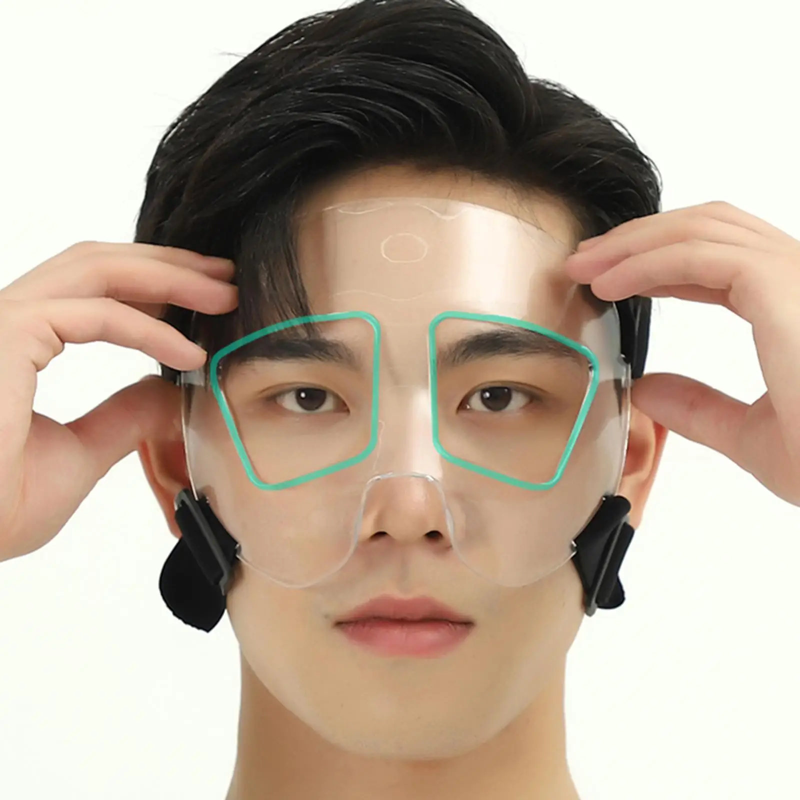 Nose Guard for Broken Nose, Facial Cover Clear Face Shield Mask Nose Protector for Soccer Basketball Softball Sports Activities