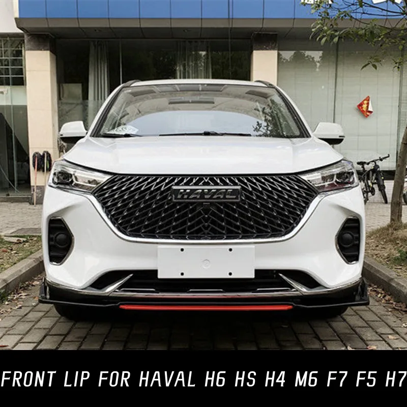 

For Haval H6 GT HS H4 M6 F7 X F5 H7 Car Front Bumper Splitter Lip Chin Diffuser Protector Guard Body Kit Tuning Accessories Part