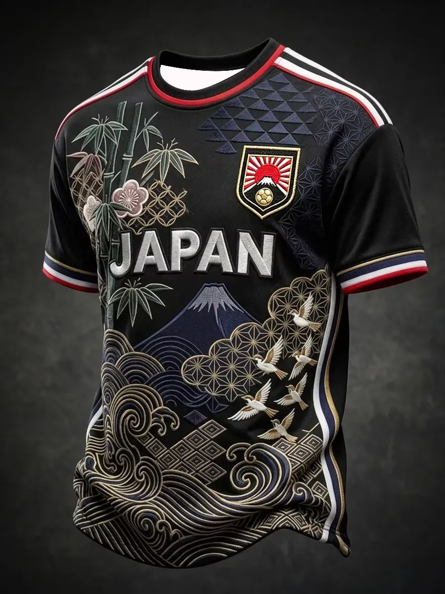 2026-27 Edition Japanese Fans Football Training T-Shirt - 3D Digital Printing - Comfortable and Breathable - Family Clothing Y2k