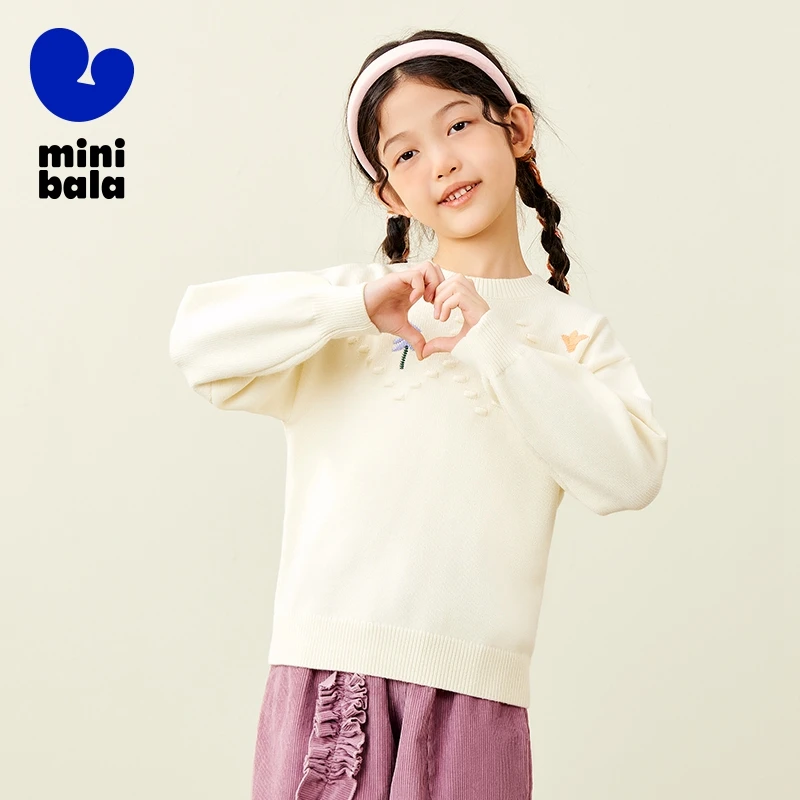 Mini Bala Knitwear for Boys and Girls Children Cute and Warm Sweater Autumn and Winter