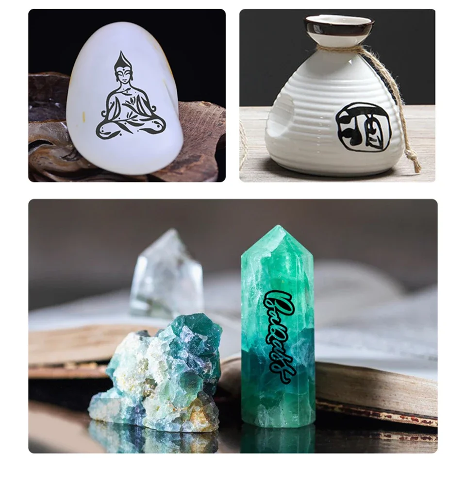 قطعة واحدة من ورق الوسم بالليزر للنقش بنفسك - متوافق مع بلاط السيراميك والزجاج والمعادن - أداة النقش بالليزر