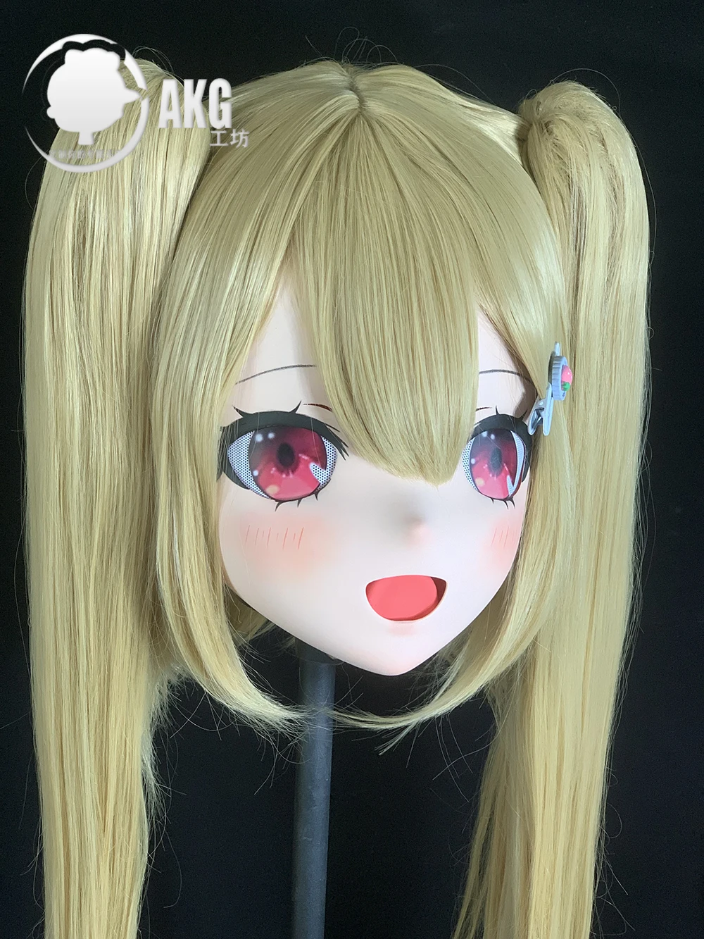 (AL63) Customize Character Crossdress Female/Girl Resin Half/ Full Head With Lock Cosplay Japanese Anime Game Role Kigurumi Mask