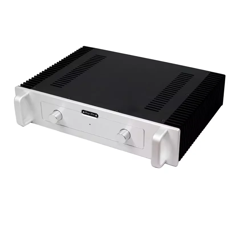 BRZHIFI Chassis Audio 4309 All Aluminum Alloy Power Amplifier Box Double Radiator Preamplifier Case With Two Knobs DIY