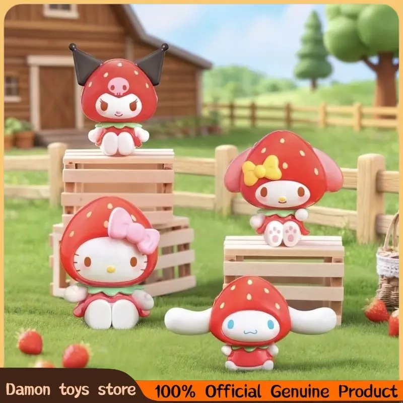 

NEW Authentic Sanrio Strawberry Sugar Mini Blind Box Cute Bag Pendant Anime Figurine Keychain Desktop Decor For Collectors