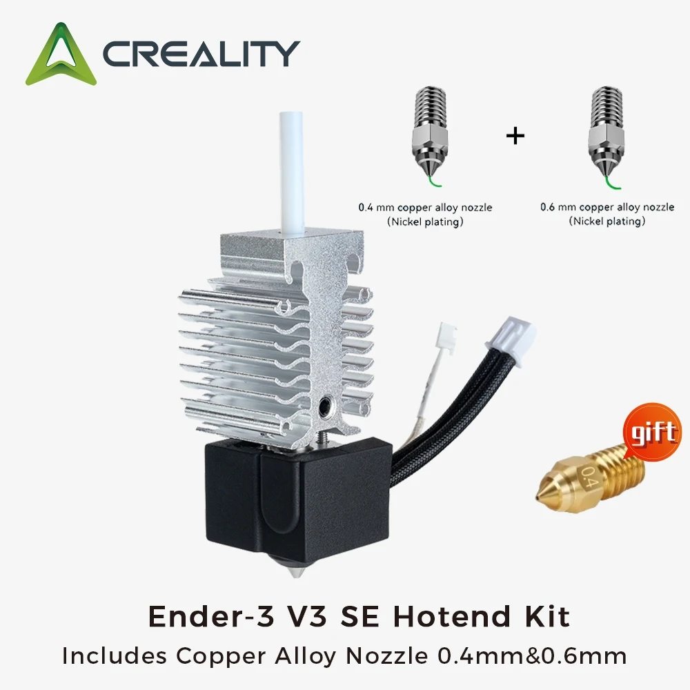 

Набор для быстрой печати Creality Ender-3 V3 SE Включает сопло из медного сплава 0,4 мм и 0,6 мм высотой 250 мм/с аксессуары для 3D-принтера