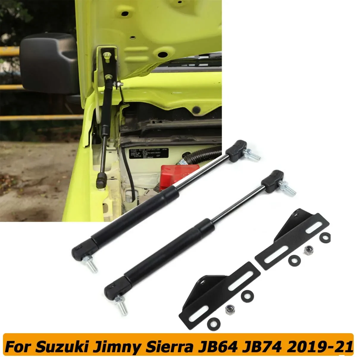 

2PCS/SET Front Hood Gas Struts Spring Damper Rods Lift Support For Suzuki Jimny Sierra JB64 JB74 2019 2020 2021 Car Accesories