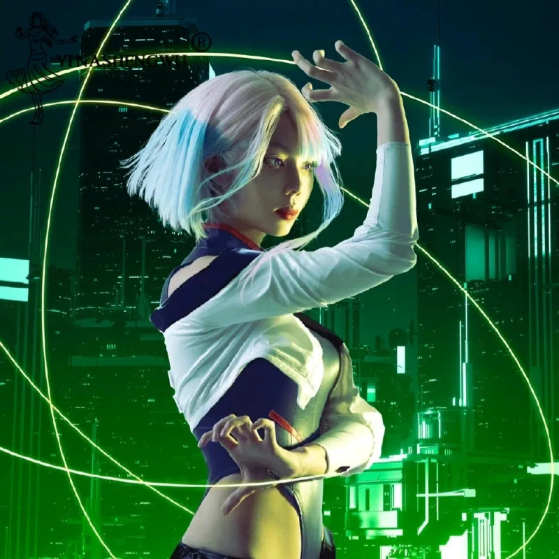 

New ★ Game Cyberpunk Costume Cosplay Anime Edgerunners Sexy Women Bodysuit Jumpsuit Lucy Wig Role Play Uniform Ha★ 2025 qi☆