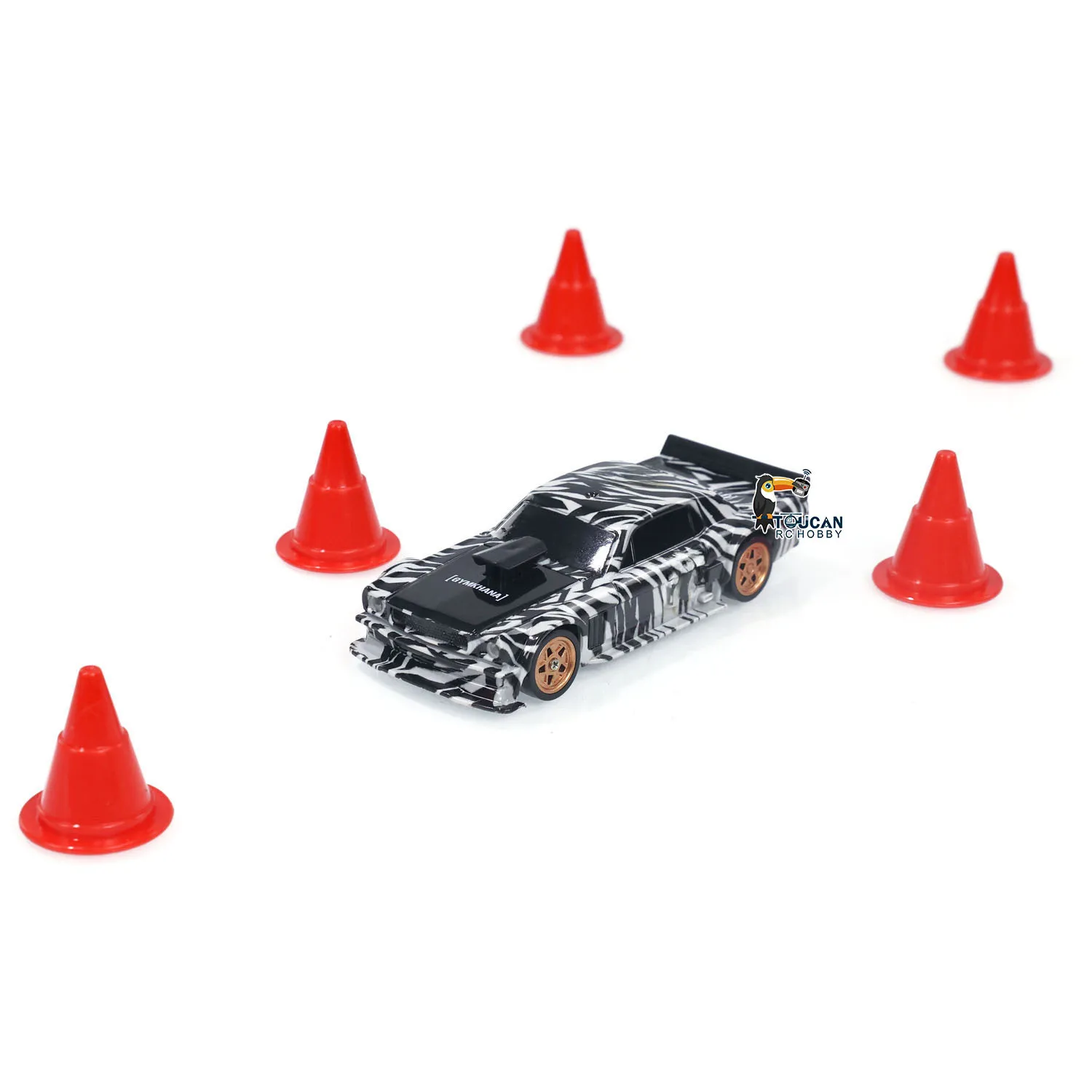 1/43 RC Drift Auto met Gyro Verbeterde Ver 2.4G Radio Control Mini Drift Raceauto 4WD Radio Control RC speelgoed Verkeerskegels Geschenken