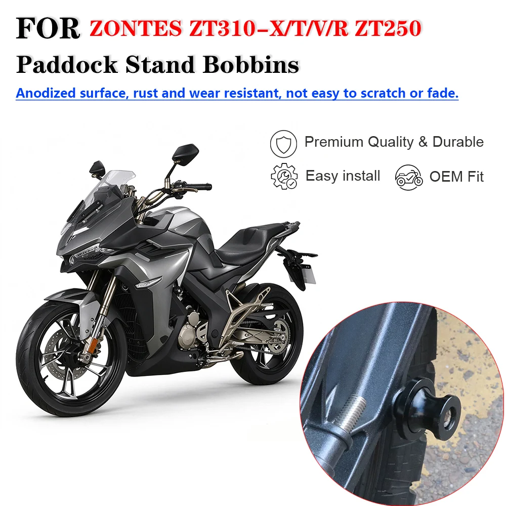 Motorcycle Modified Paddock Stand Spool Bolt, Maintenance Lift Screw For ZONTES ZT310-X T V R ZT250 Motorbike Repair Tool Access