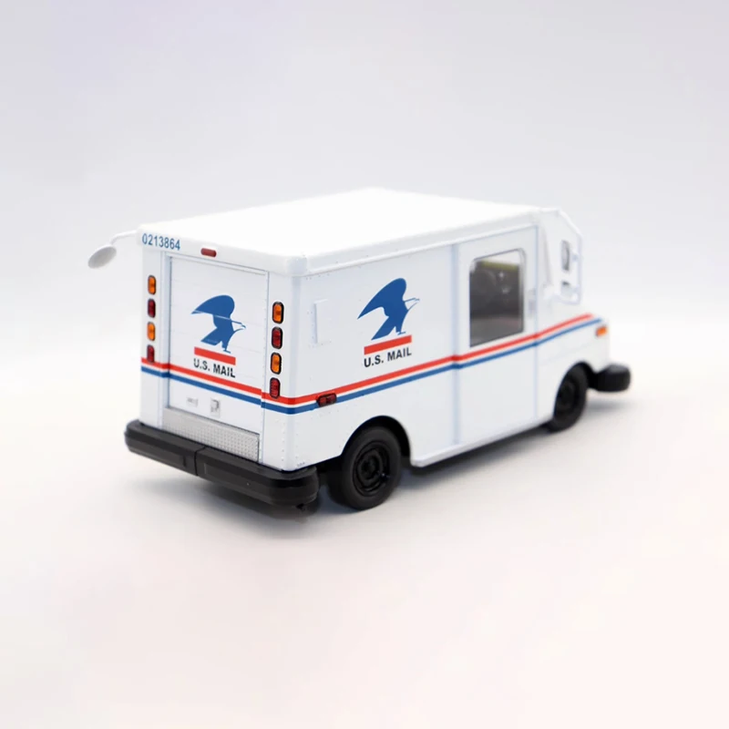 Diecast 1:24 Scale Post Delivery Vehicle US Alloy Car Model Finished Product Simulation Toy Collection Gift Static Model