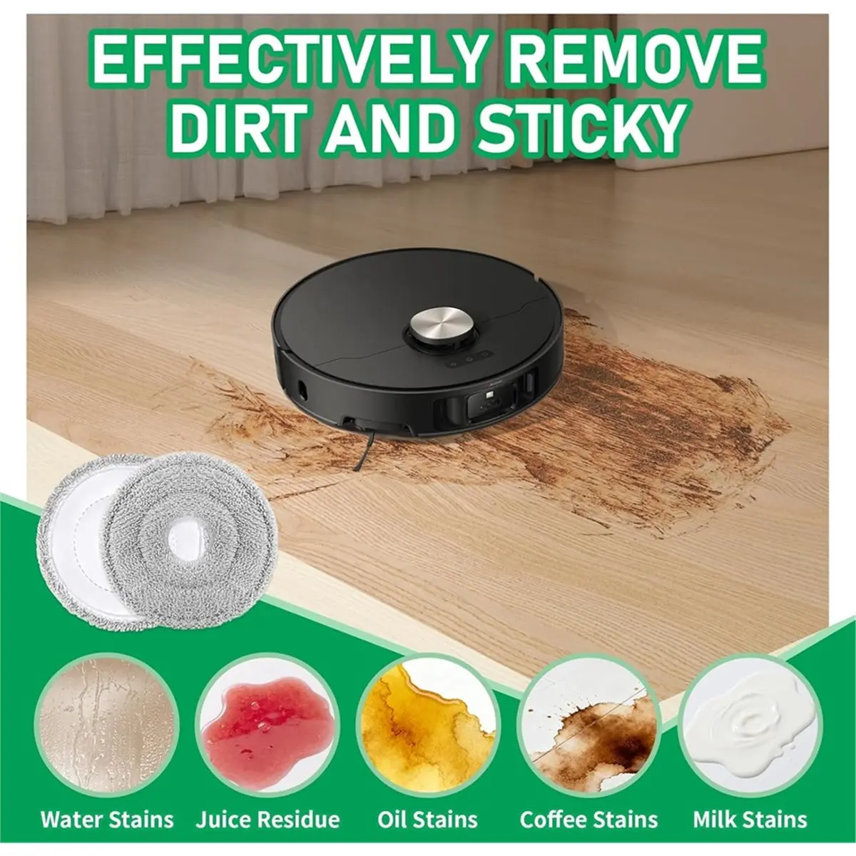 

Запасные накладки для швабры (20 шт.) для роботов-пылесосов L40 Ultra/ L10S Ultra Gen2/X40 Ultra, сменные накладки из микрофибры