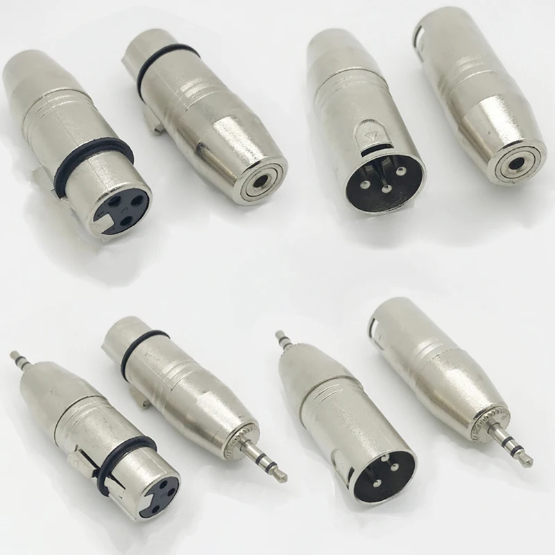 XLR 3 Pin Female Jack to 3.5mm Female & Male 1/8