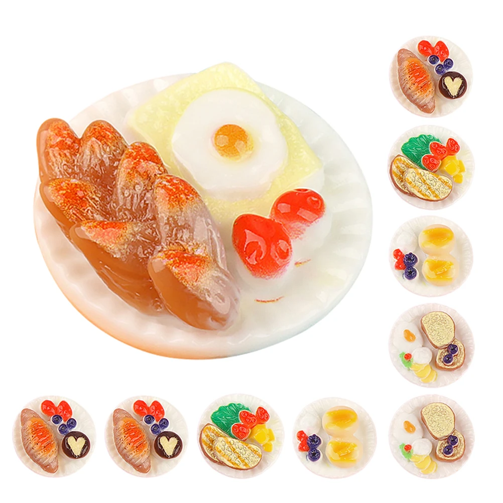 

12pcs Simulated Food Toys Realistic Mini Charms Dollhouse Accessories DIY Resin Crafts Jewelry Scatter Case Display Ornament