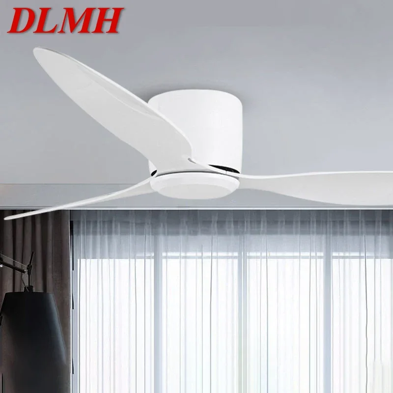 

DLMH Nordic LED Fan Light Modern Minimalism Restaurant Living Room Study Ceiling Fan Light Remote Electric Fan Light