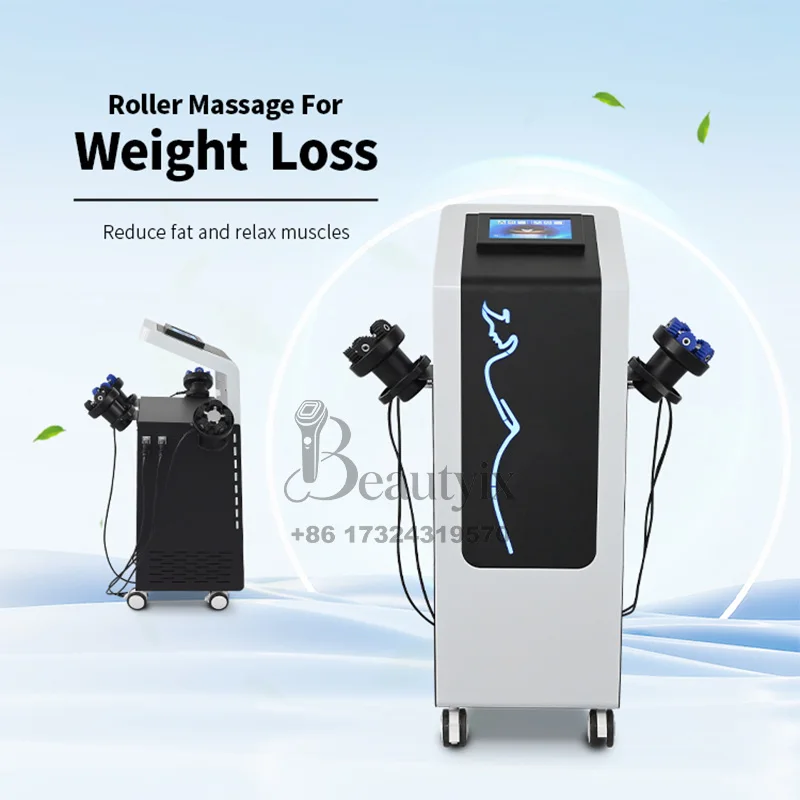 

Professional 4 Handles Roller Therapy Body Slimming Machine Vibration Cellulite Massager for Fat Reduction Beauty Salon Use