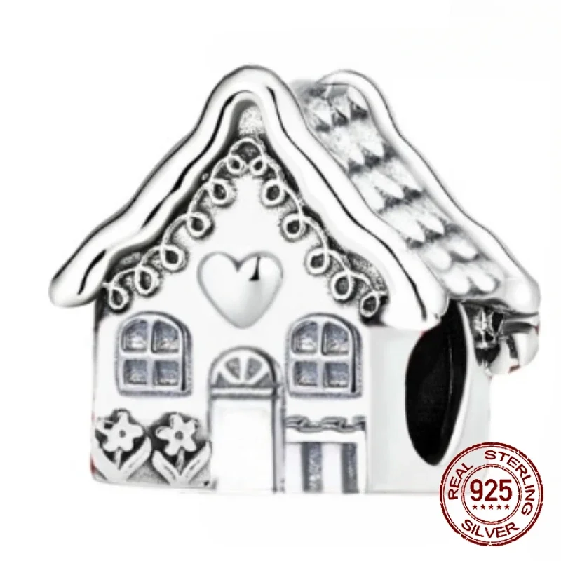 925 Sterling Silver family house love forever family beads pandent Charm Fit Original Pandora Bracelet DIY Bead Ms Jewelry Gift