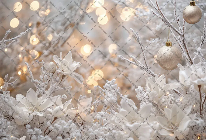 Mehofond التصوير خلفية عيد الميلاد الشتاء الغابات الثلوج بريق شجرة الصنوبر الاطفال الأسرة صورة ديكور خلفية استوديو الصور