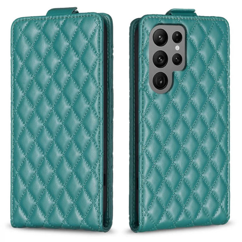 Skórzane etui na telefon z pionową klapką do Samsung Galaxy S24 S23 S22 S21 Plus Ultra S20 FE etui na karty Kickstand etui